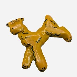 Vintage Carved Bakelite Lamb Large Figural Brooch
